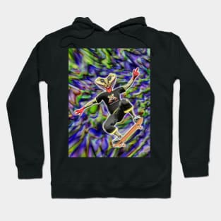 Two Faces Frog On Skateboard color Hoodie